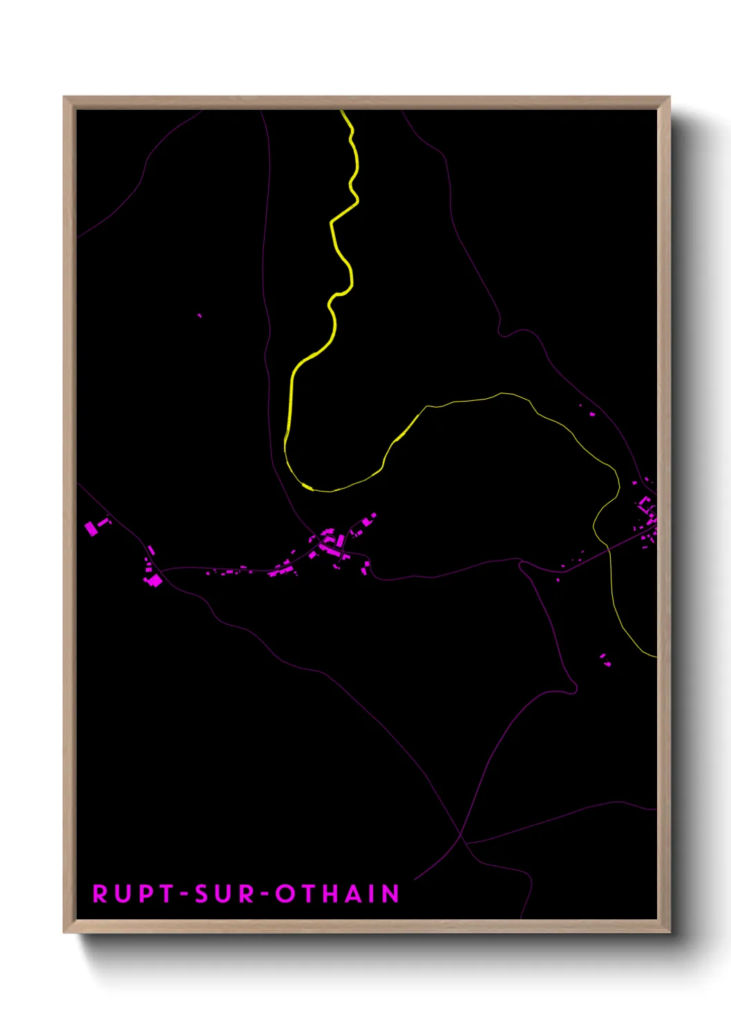 Une affiche de carte sur Rupt-sur-Othain