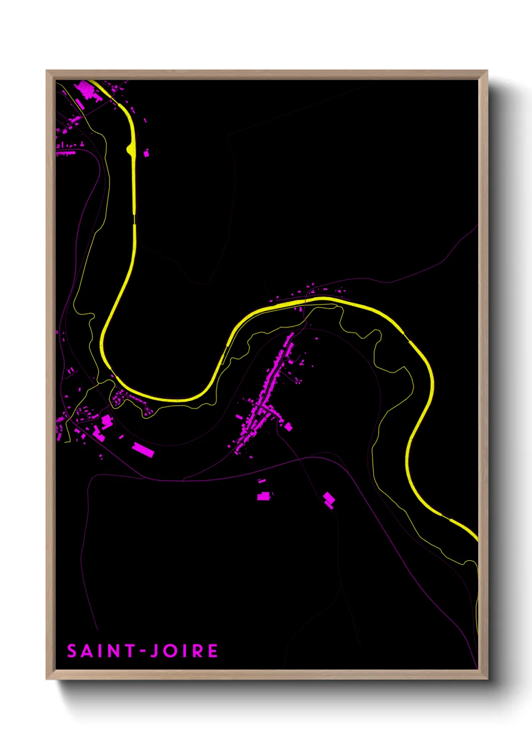 Une affiche de carte sur Saint-Joire