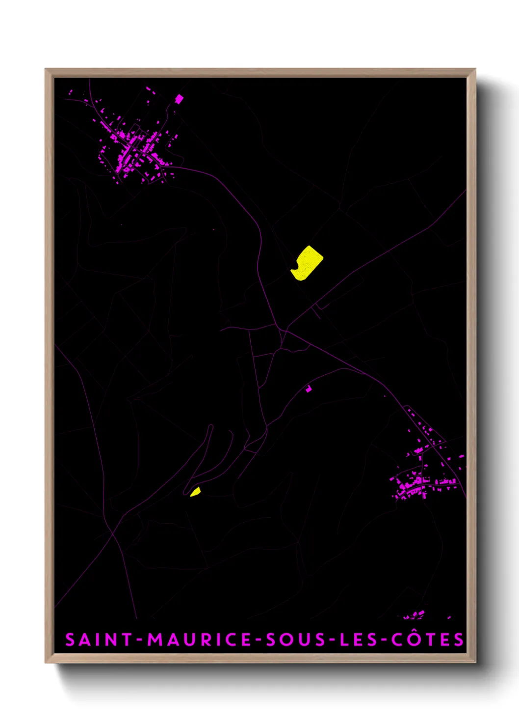 Un poster carteSaint-Maurice-sous-les-Côtes