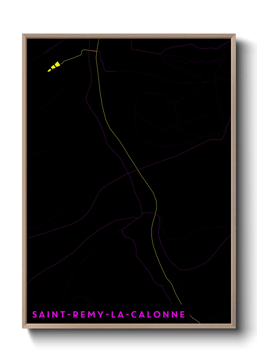 Une affiche de carte sur Saint-Remy-la-Calonne