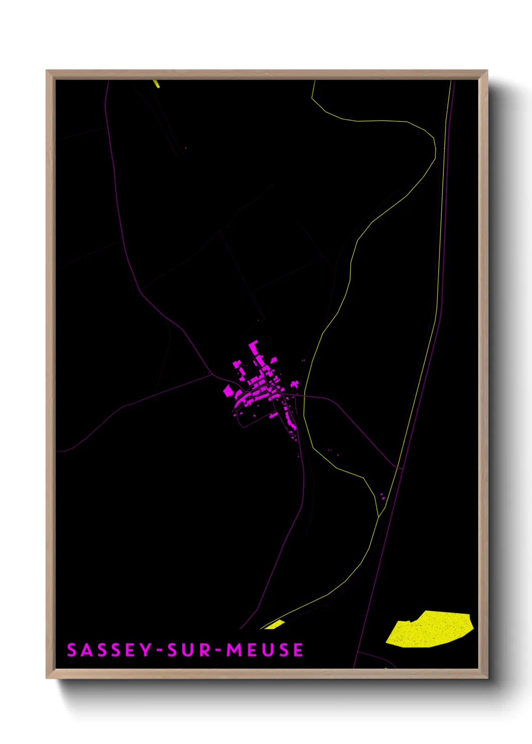 Une affiche de carte sur Sassey-sur-Meuse