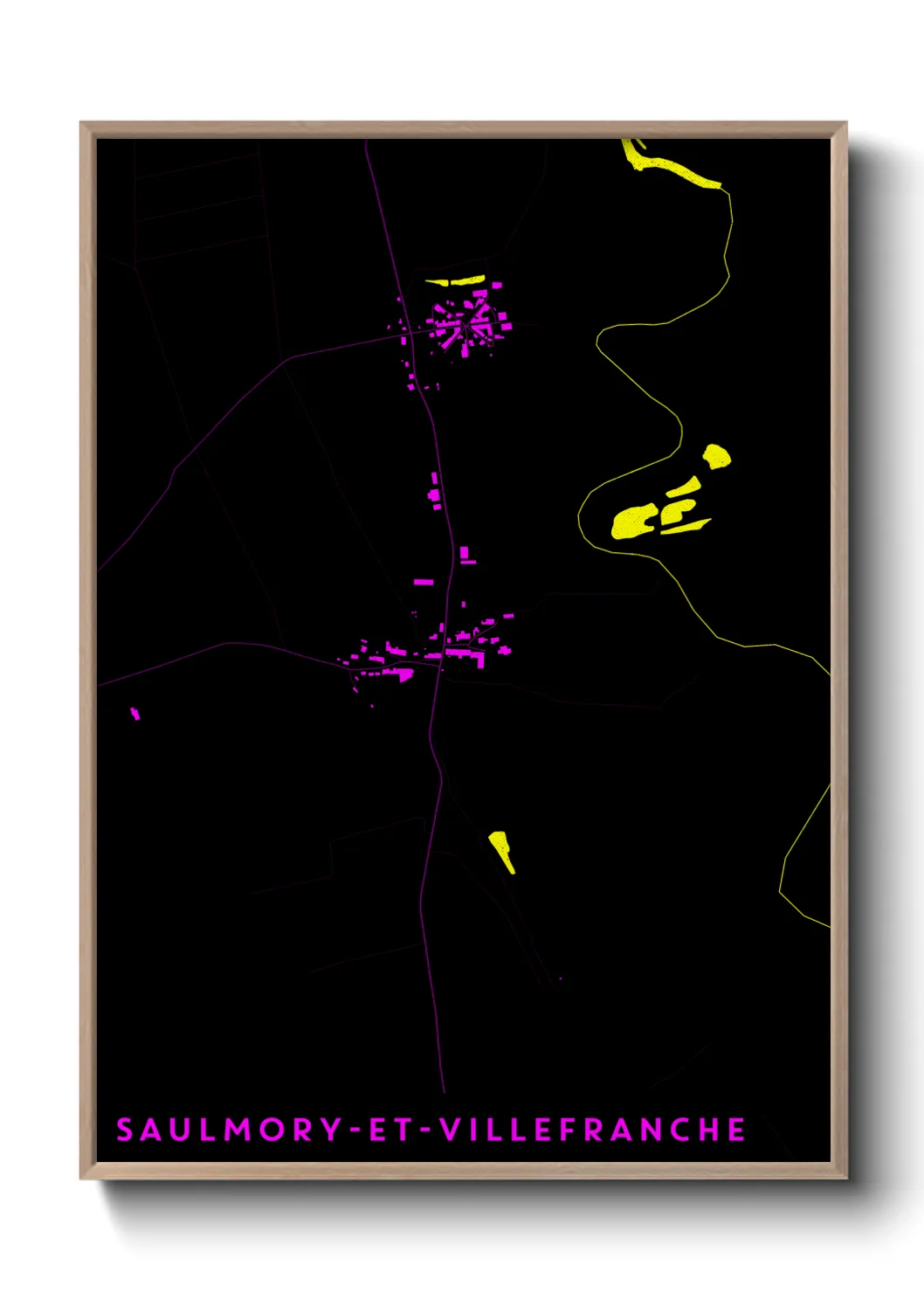 Un poster carteSaulmory-et-Villefranche