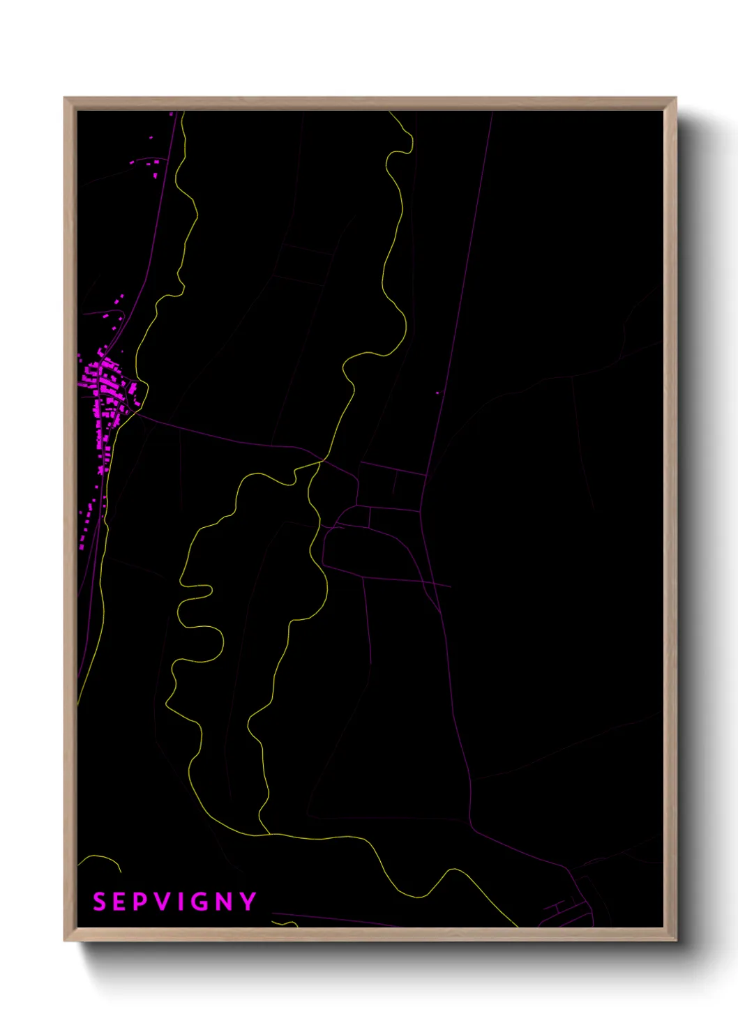 Une affiche de carte sur Sepvigny