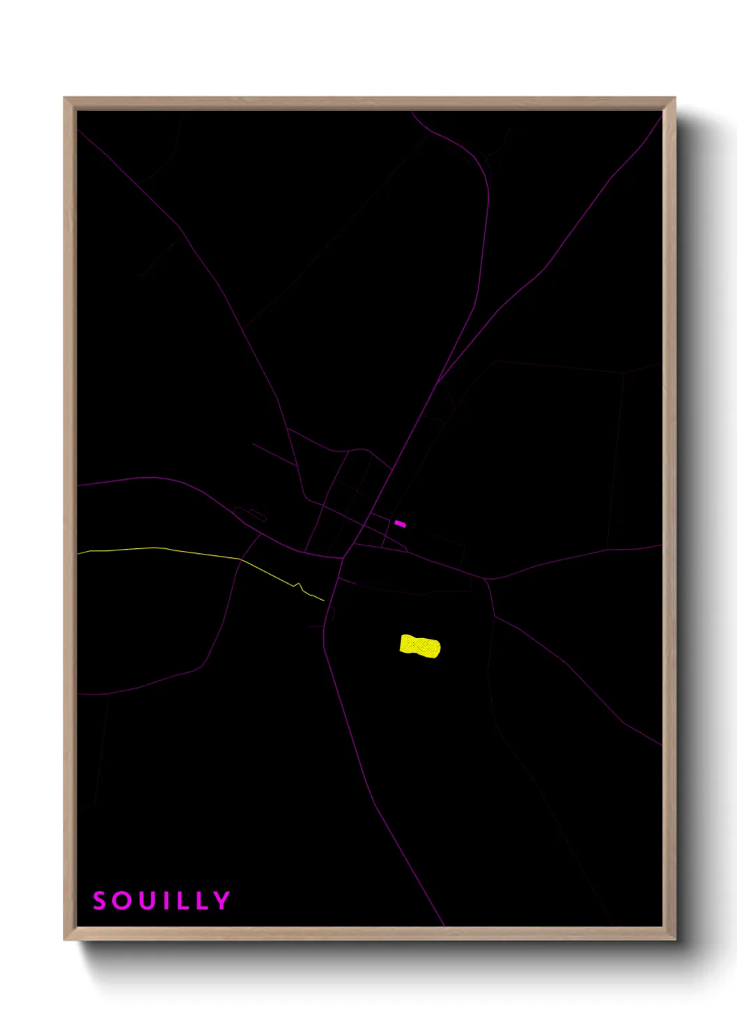 Une affiche de carte sur Souilly