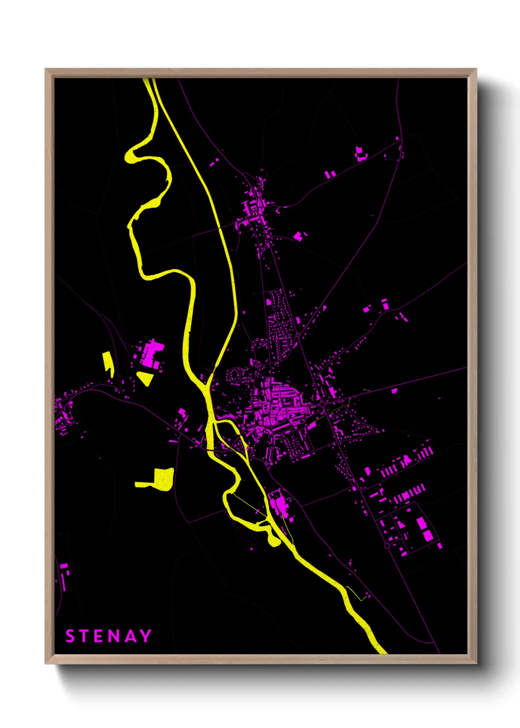 Une affiche de carte sur Stenay