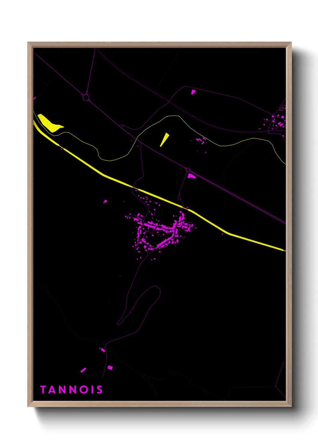 Une affiche de carte sur Tannois