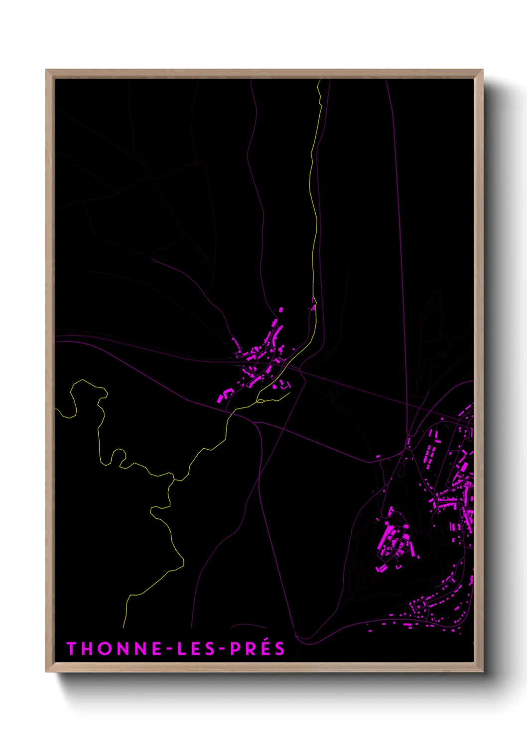 Une affiche de carte sur Thonne-les-Prés