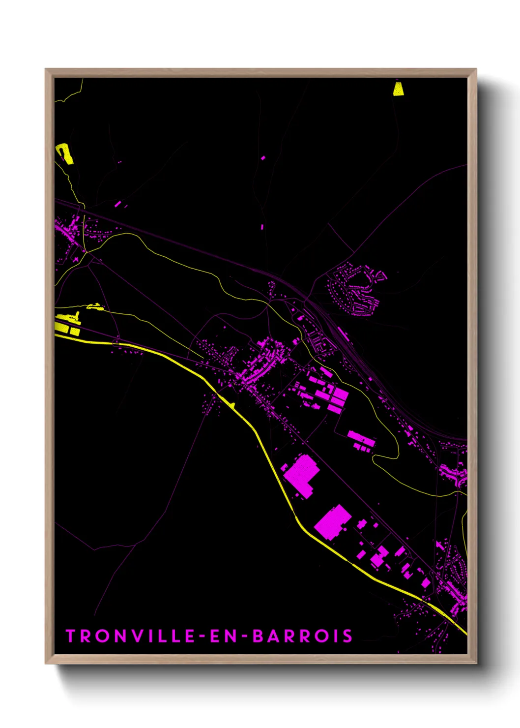 Une affiche de carte sur Tronville-en-Barrois
