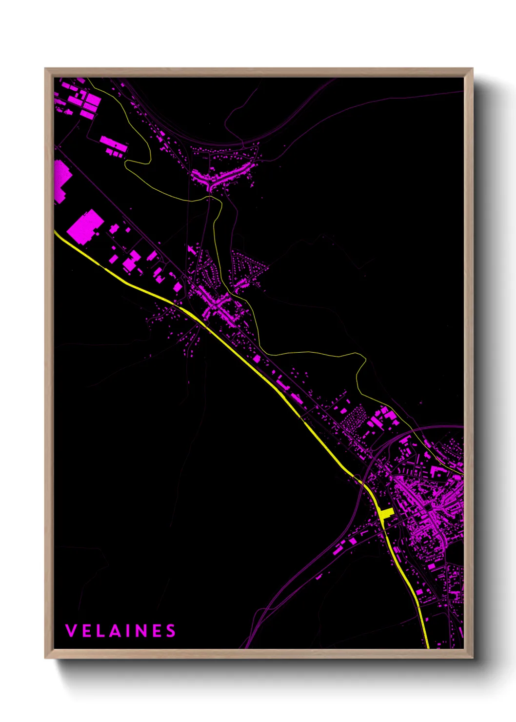 Une affiche de carte sur Velaines