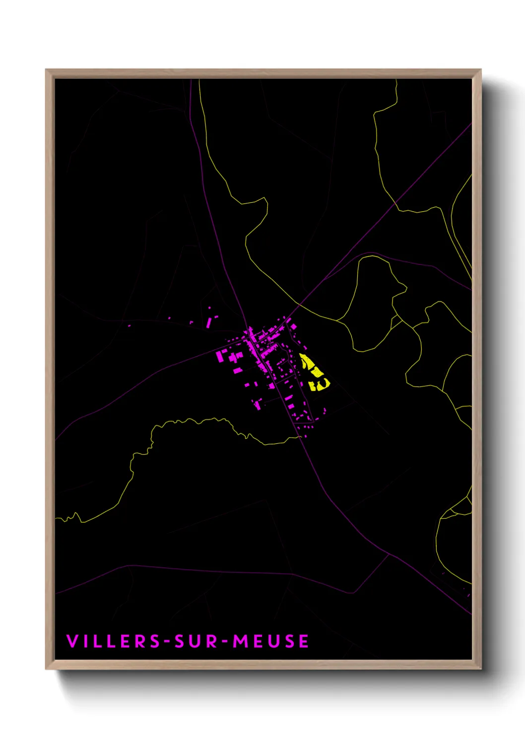 Une affiche de carte sur Villers-sur-Meuse