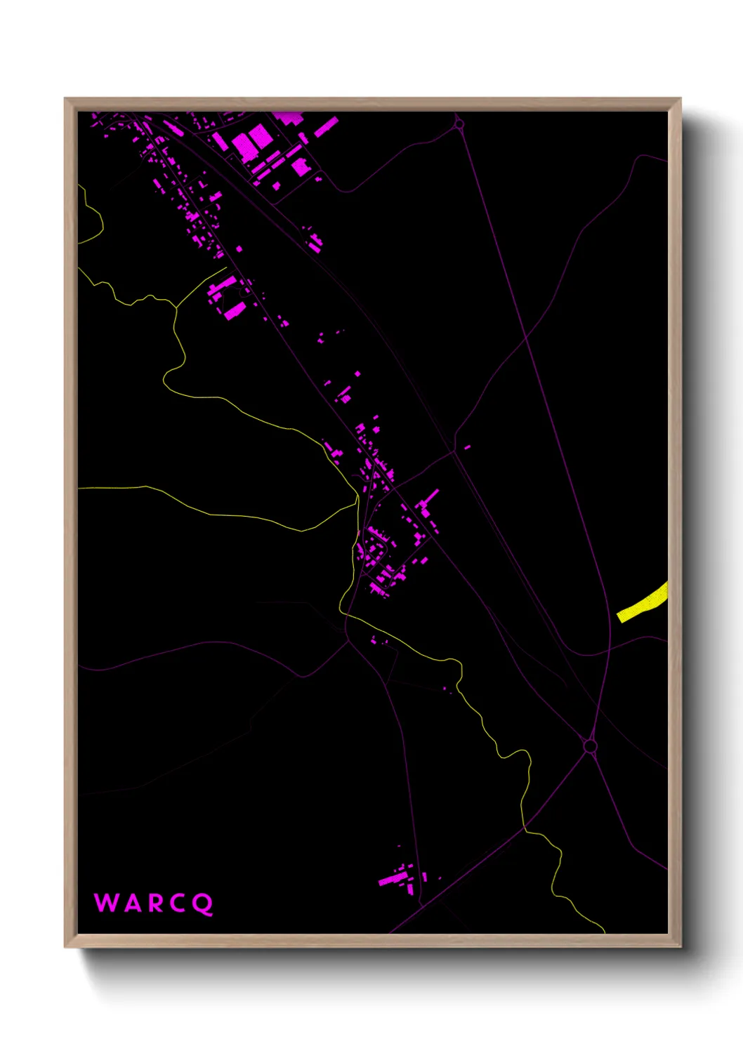 Une affiche de carte sur Warcq