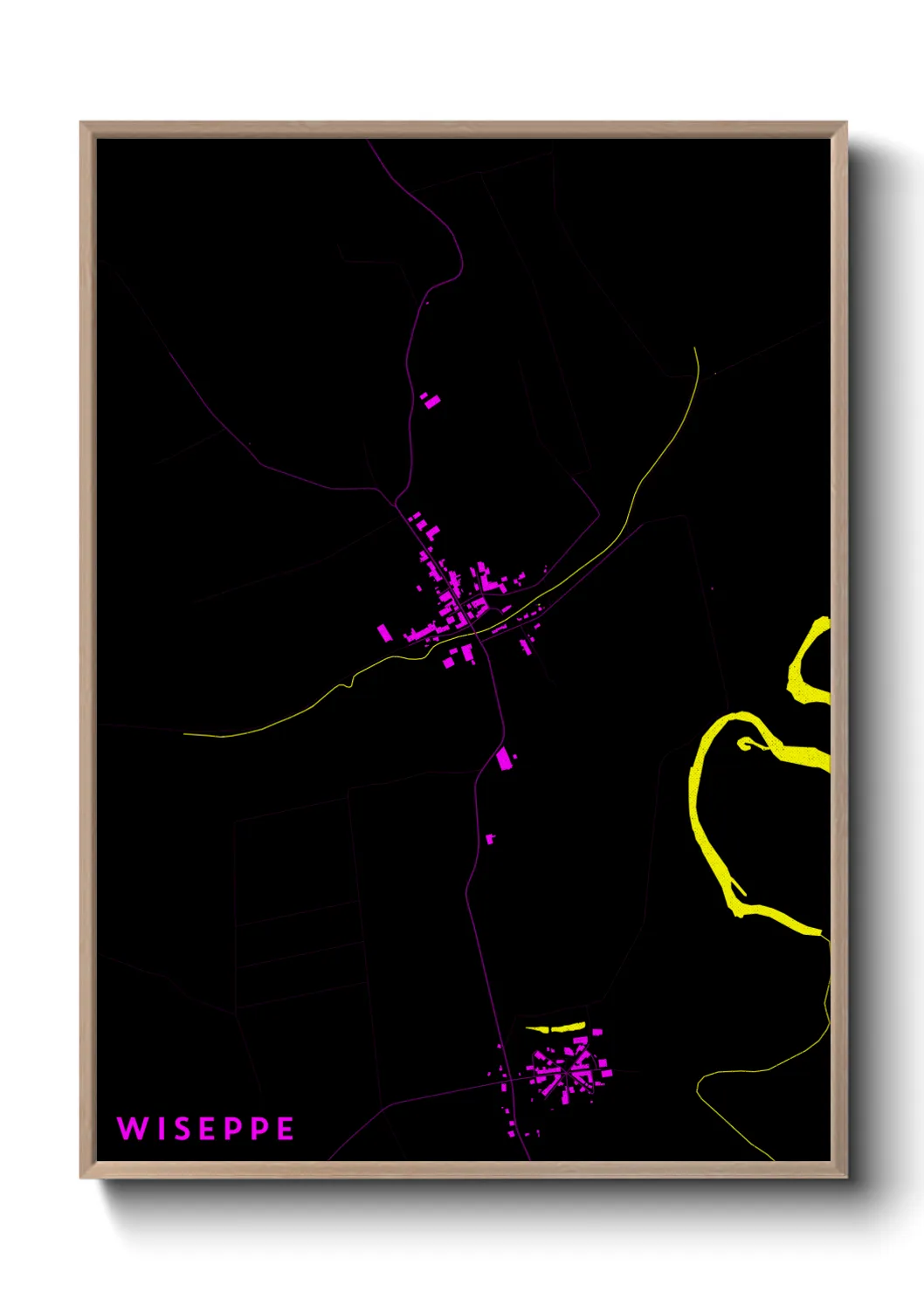 Une affiche de carte sur Wiseppe