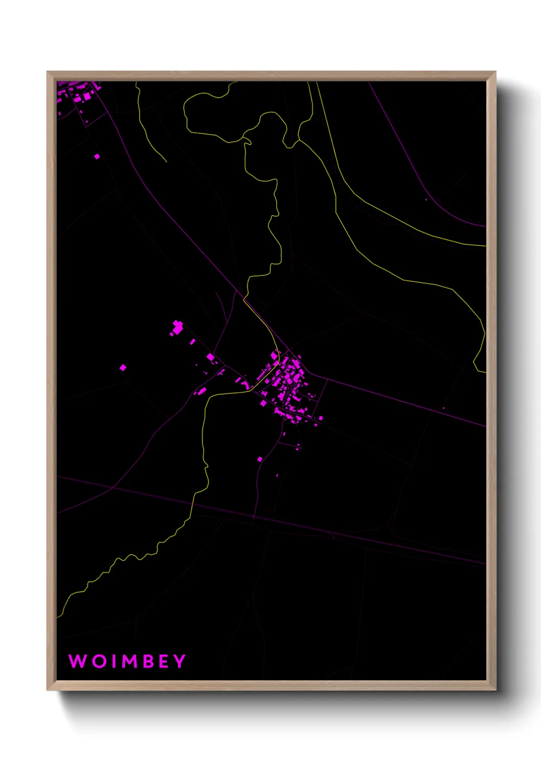 Une affiche de carte sur Woimbey