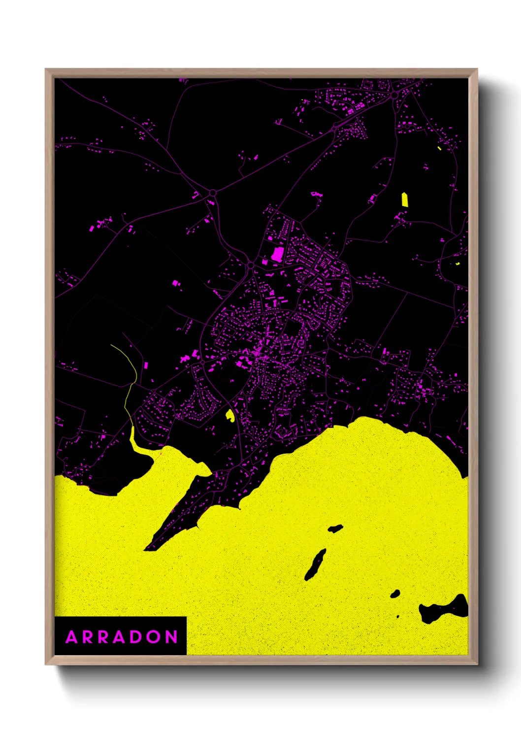 Une affiche de carte sur Arradon