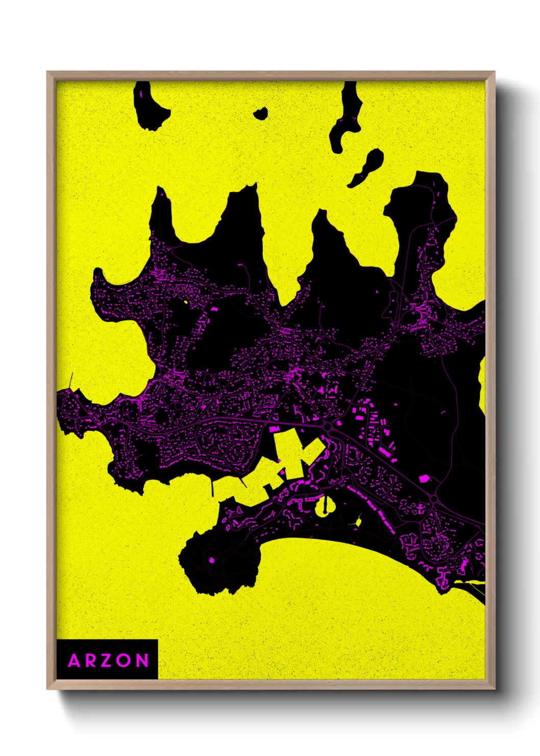 Une affiche de carte sur Arzon