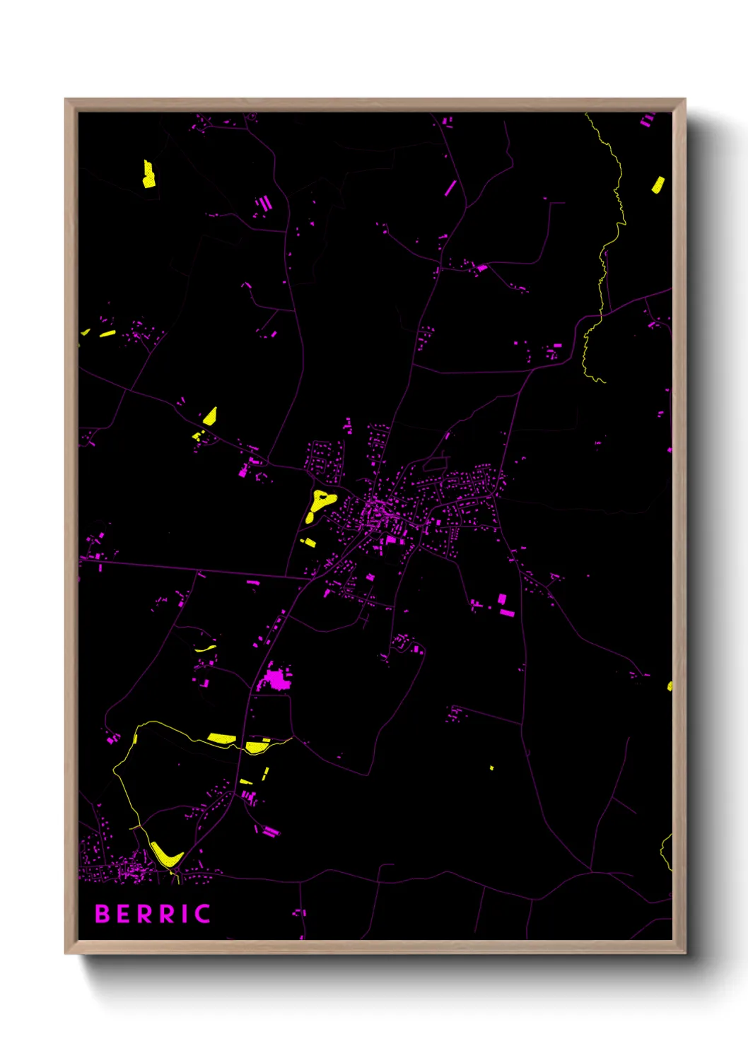 Une affiche de carte sur Berric