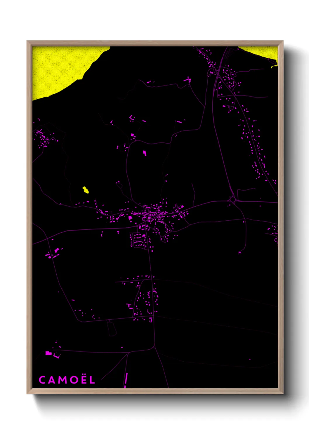 Une affiche de carte sur Camoël