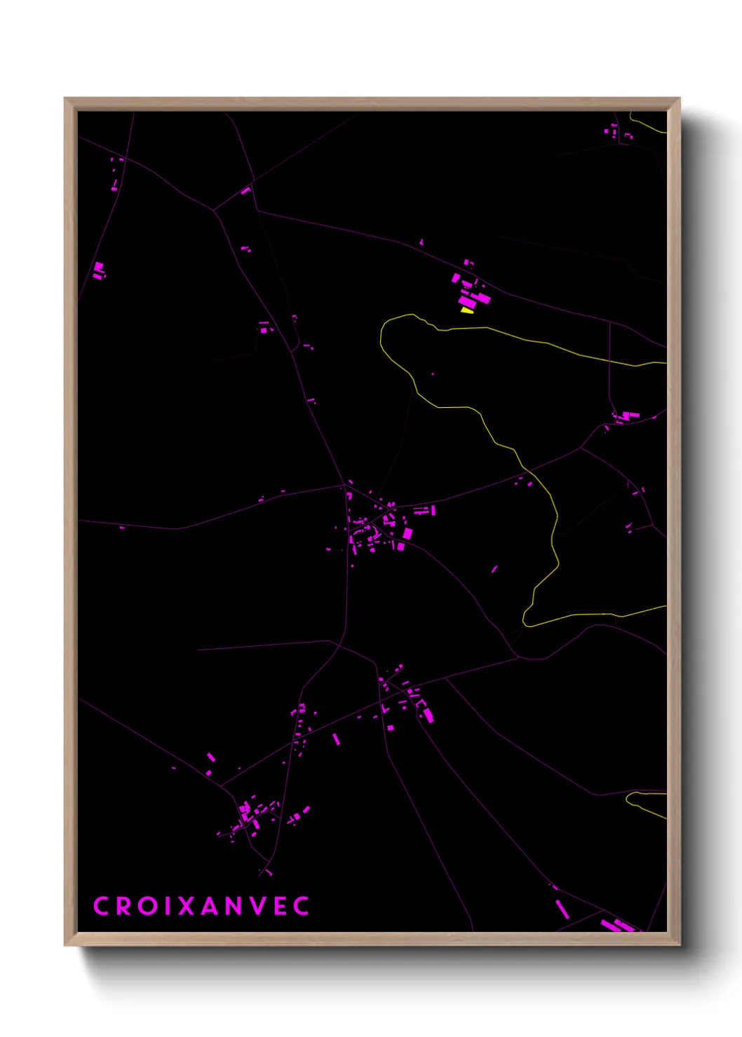 Une affiche de carte sur Croixanvec