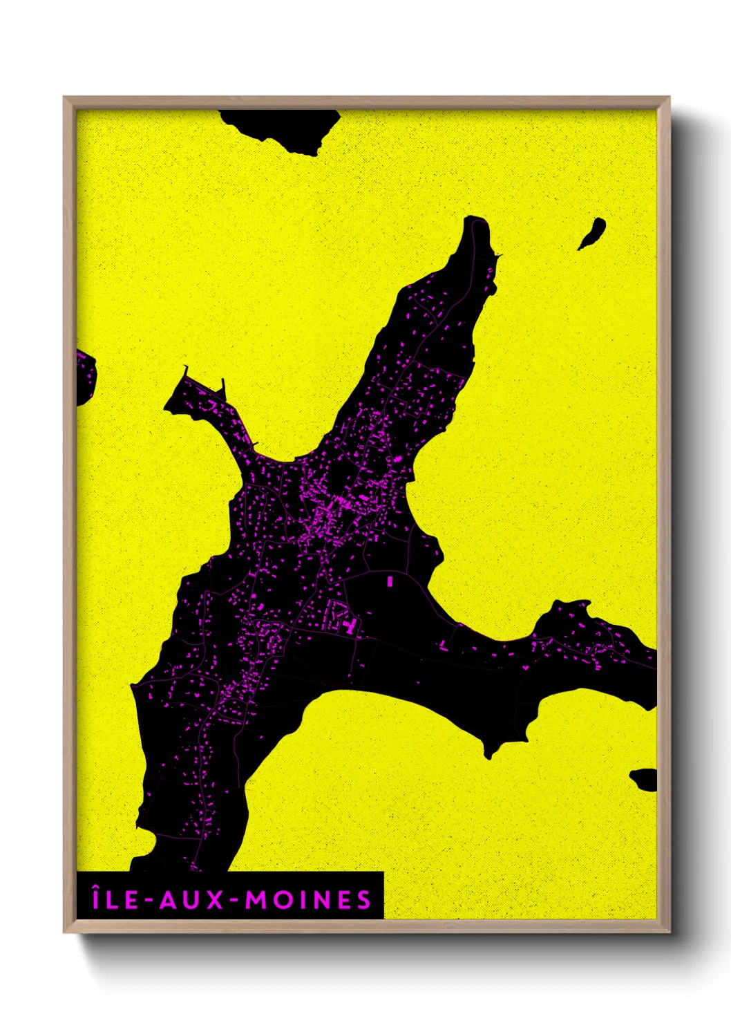 Une affiche de carte sur Île-aux-Moines