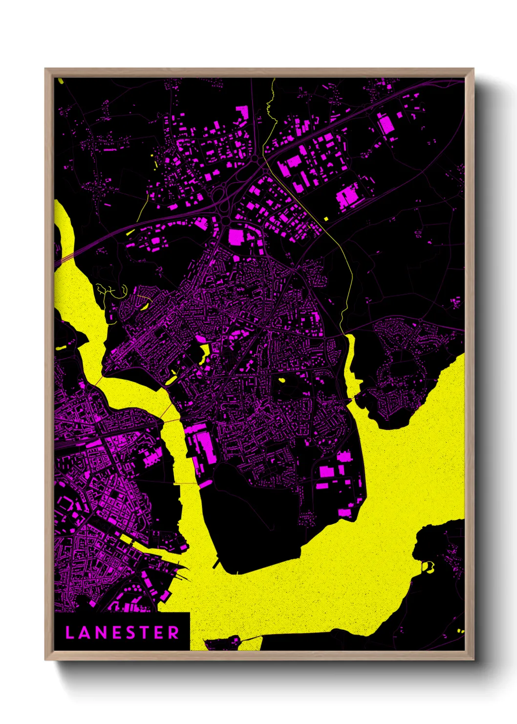 Une affiche de carte sur Lanester