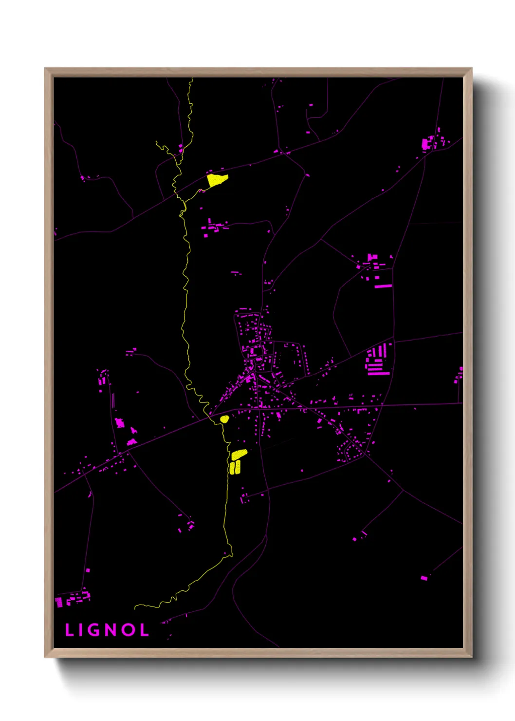 Une affiche de carte sur Lignol
