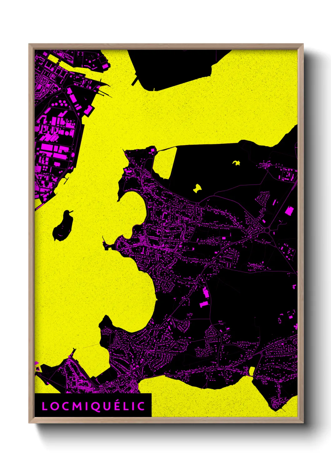 Une affiche de carte sur Locmiquélic