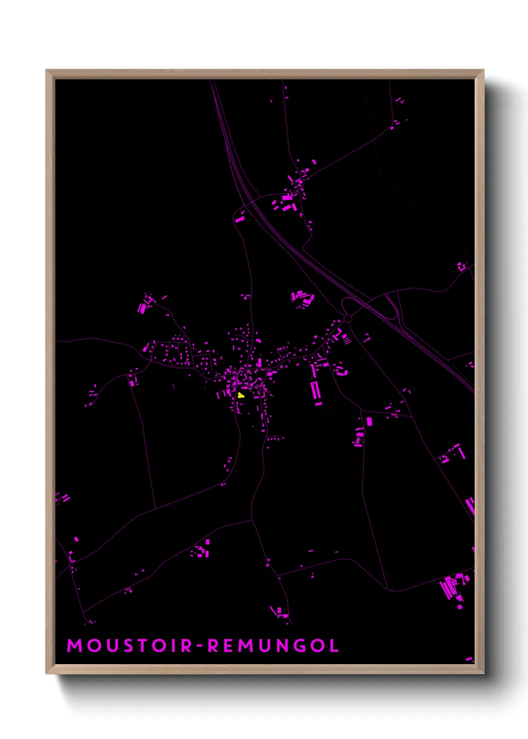 Une affiche de carte sur Moustoir-Remungol