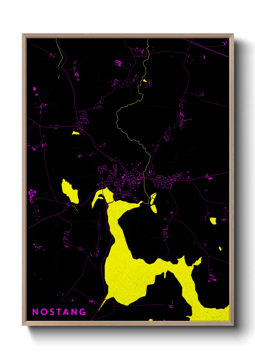 Une affiche de carte sur Nostang