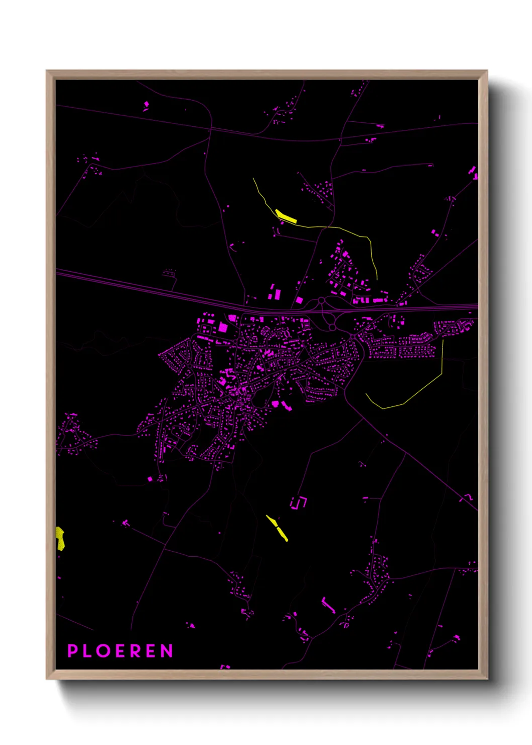 Une affiche de carte sur Ploeren