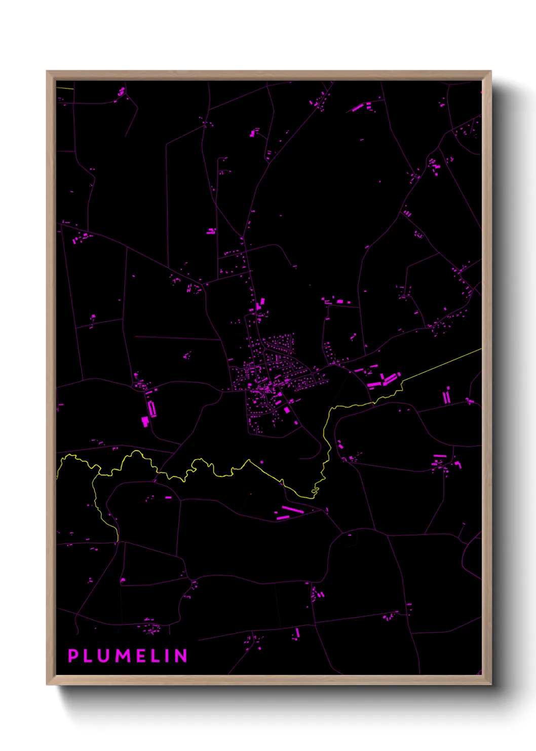 Une affiche de carte sur Plumelin