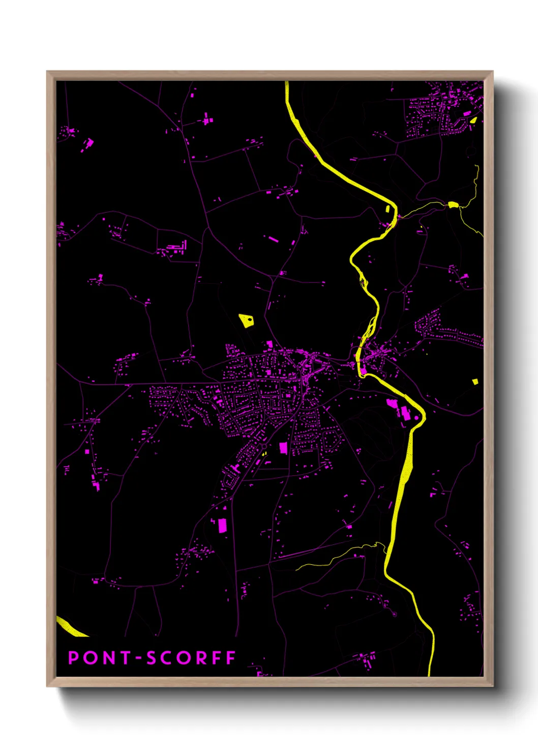 Une affiche de carte sur Pont-Scorff