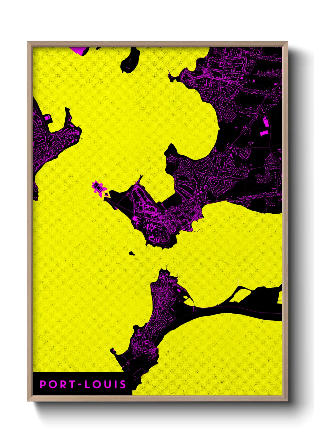 Une affiche de carte sur Port-Louis