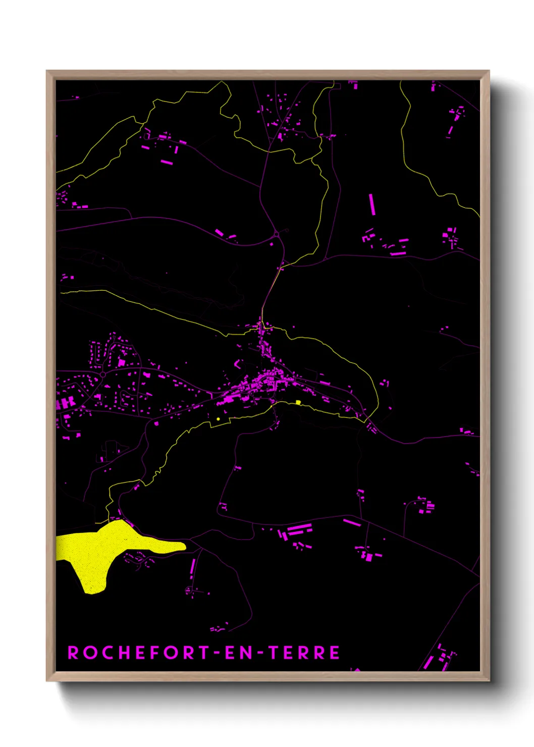 Une affiche de carte sur Rochefort-en-Terre