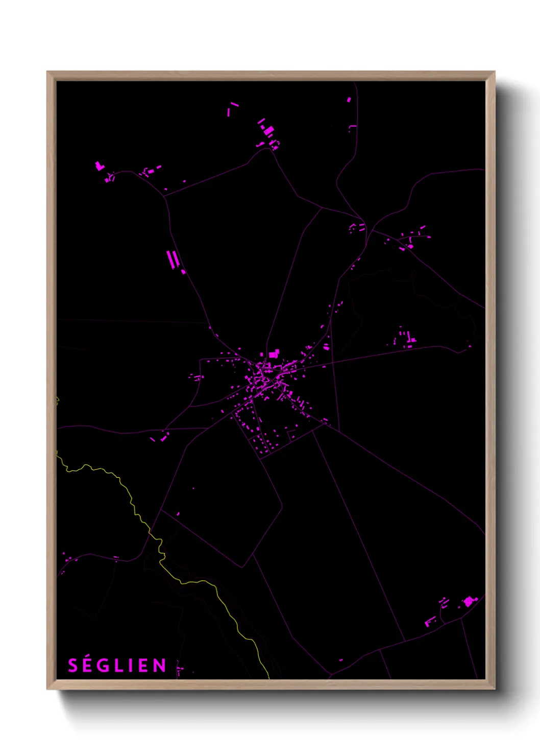 Une affiche de carte sur Séglien