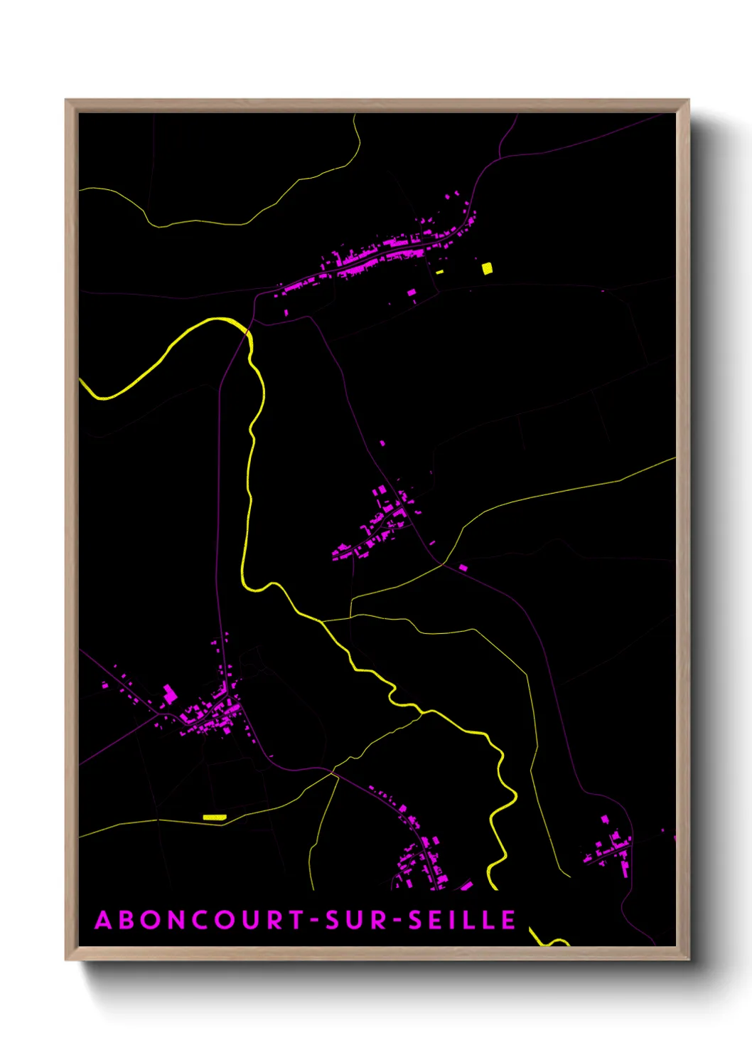 Une affiche de carte sur Aboncourt-sur-Seille