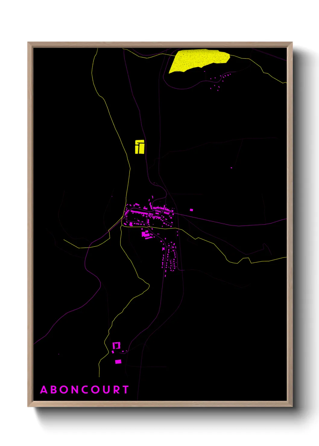 Une affiche de carte sur Aboncourt