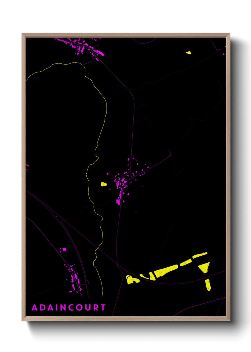 Une affiche de carte sur Adaincourt