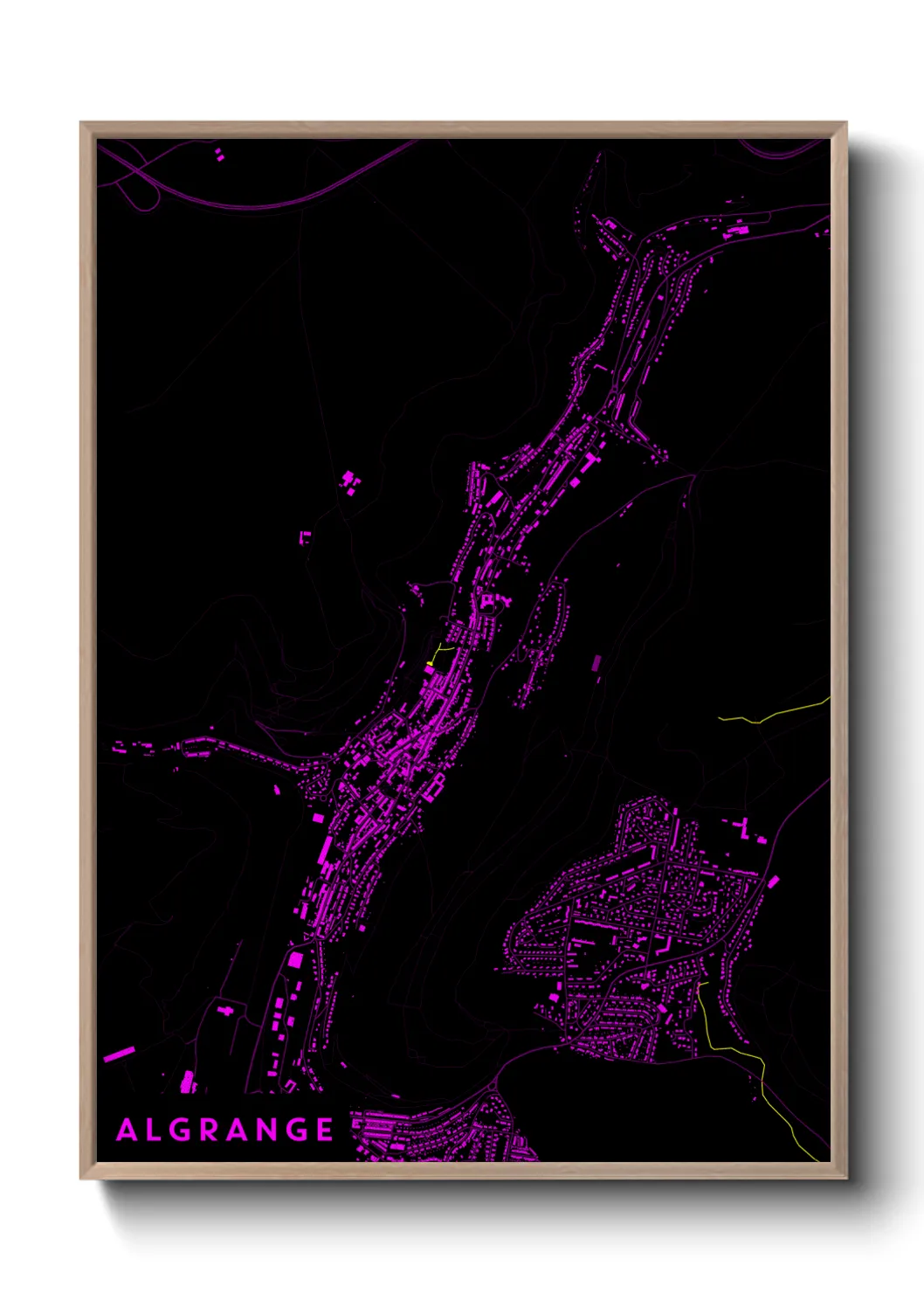 Une affiche de carte sur Algrange