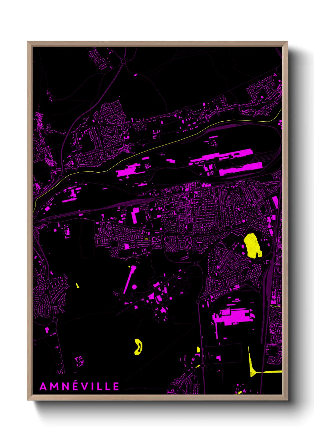 Une affiche de carte sur Amnéville