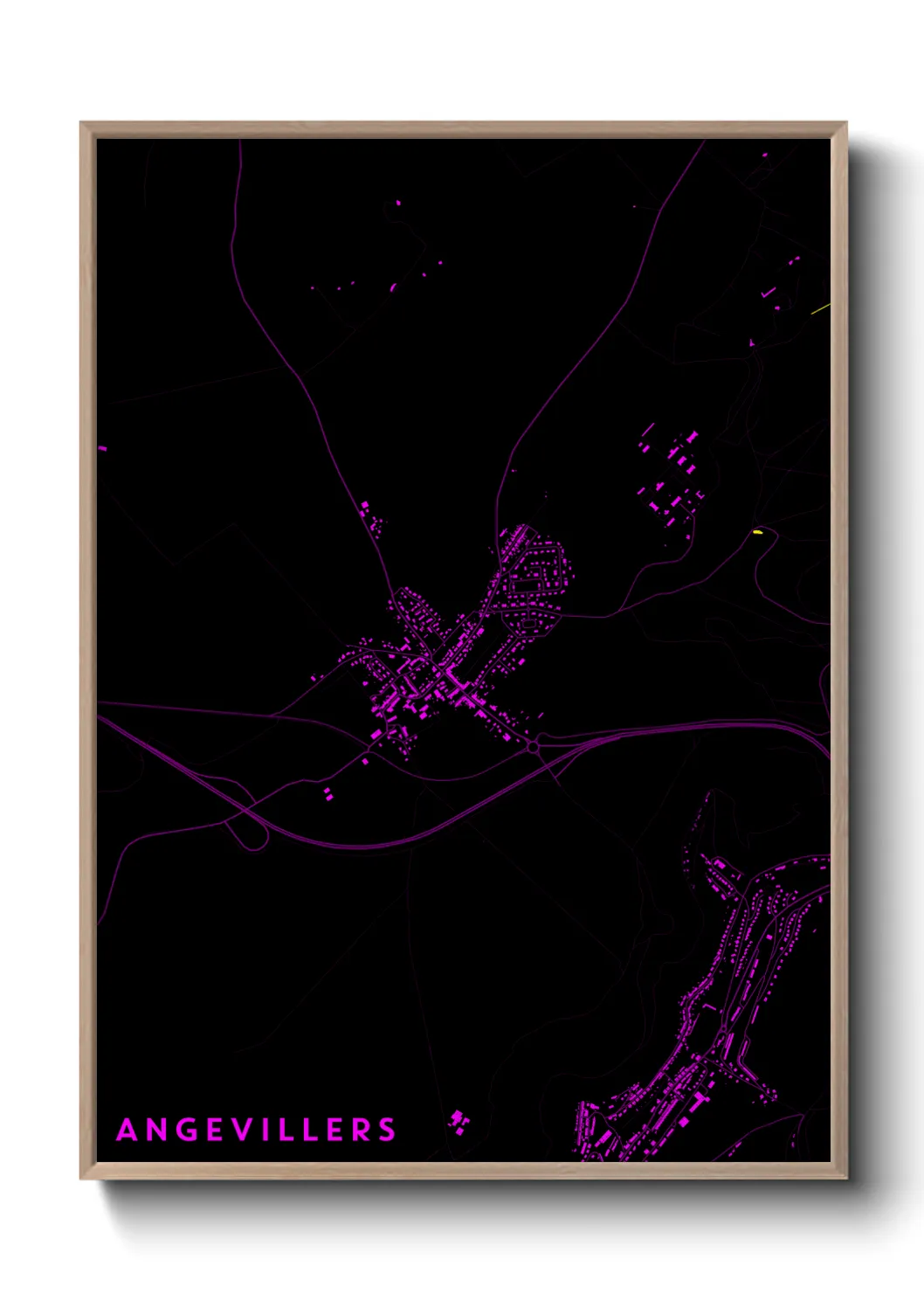 Une affiche de carte sur Angevillers