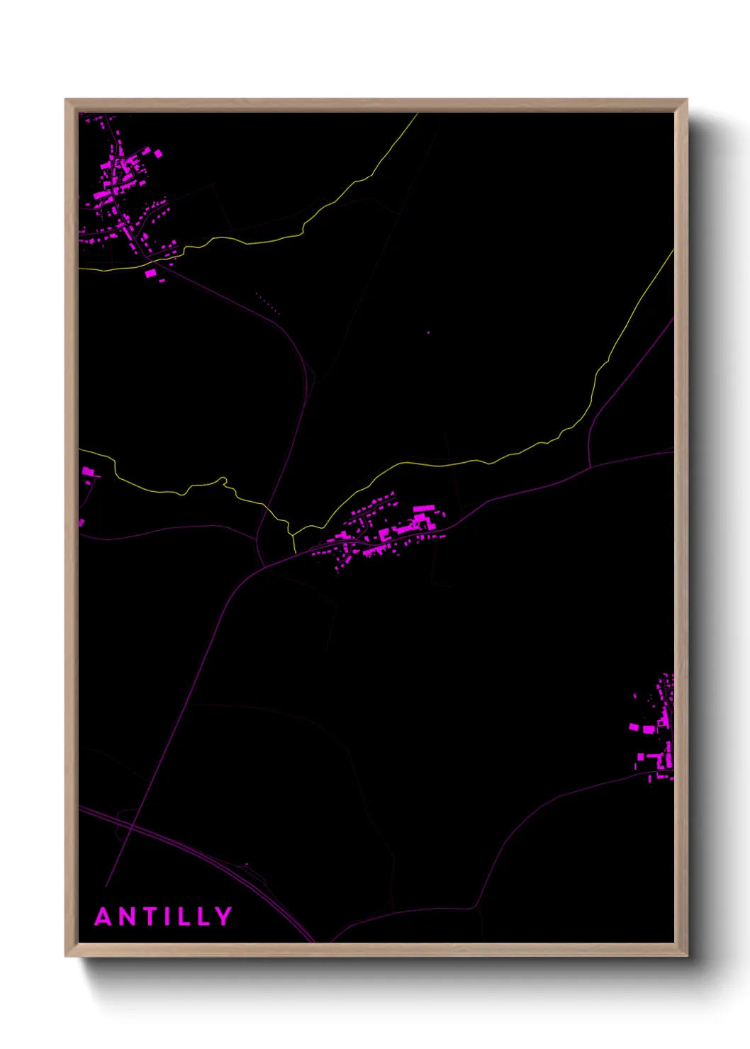 Une affiche de carte sur Antilly