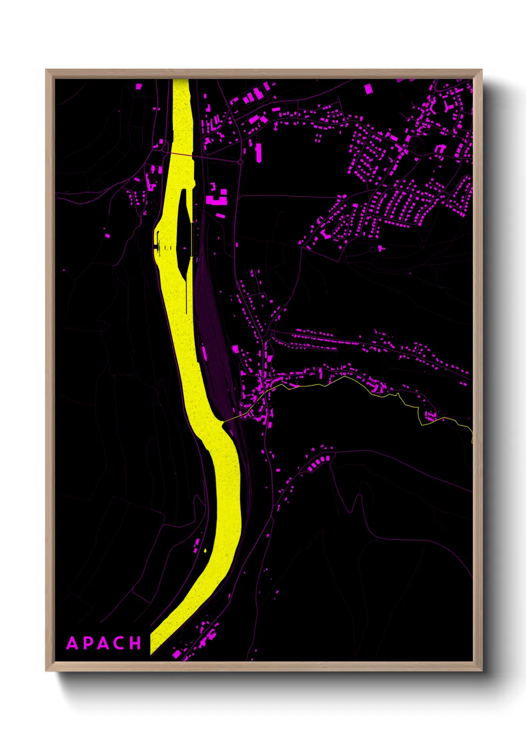 Une affiche de carte sur Apach