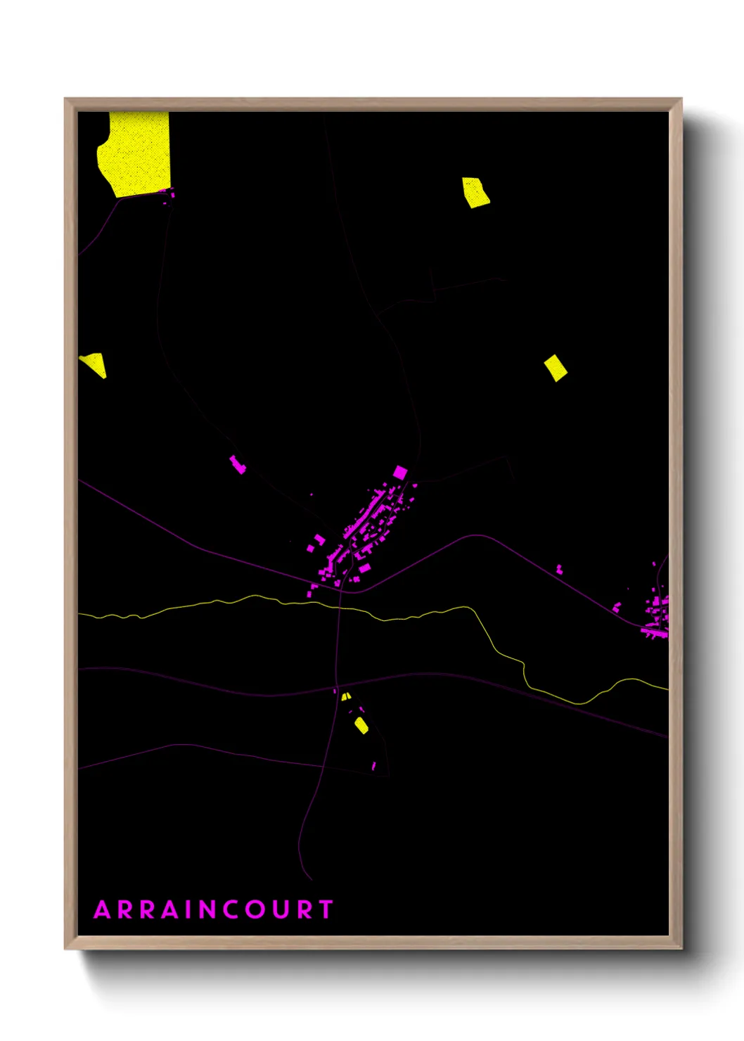 Une affiche de carte sur Arraincourt