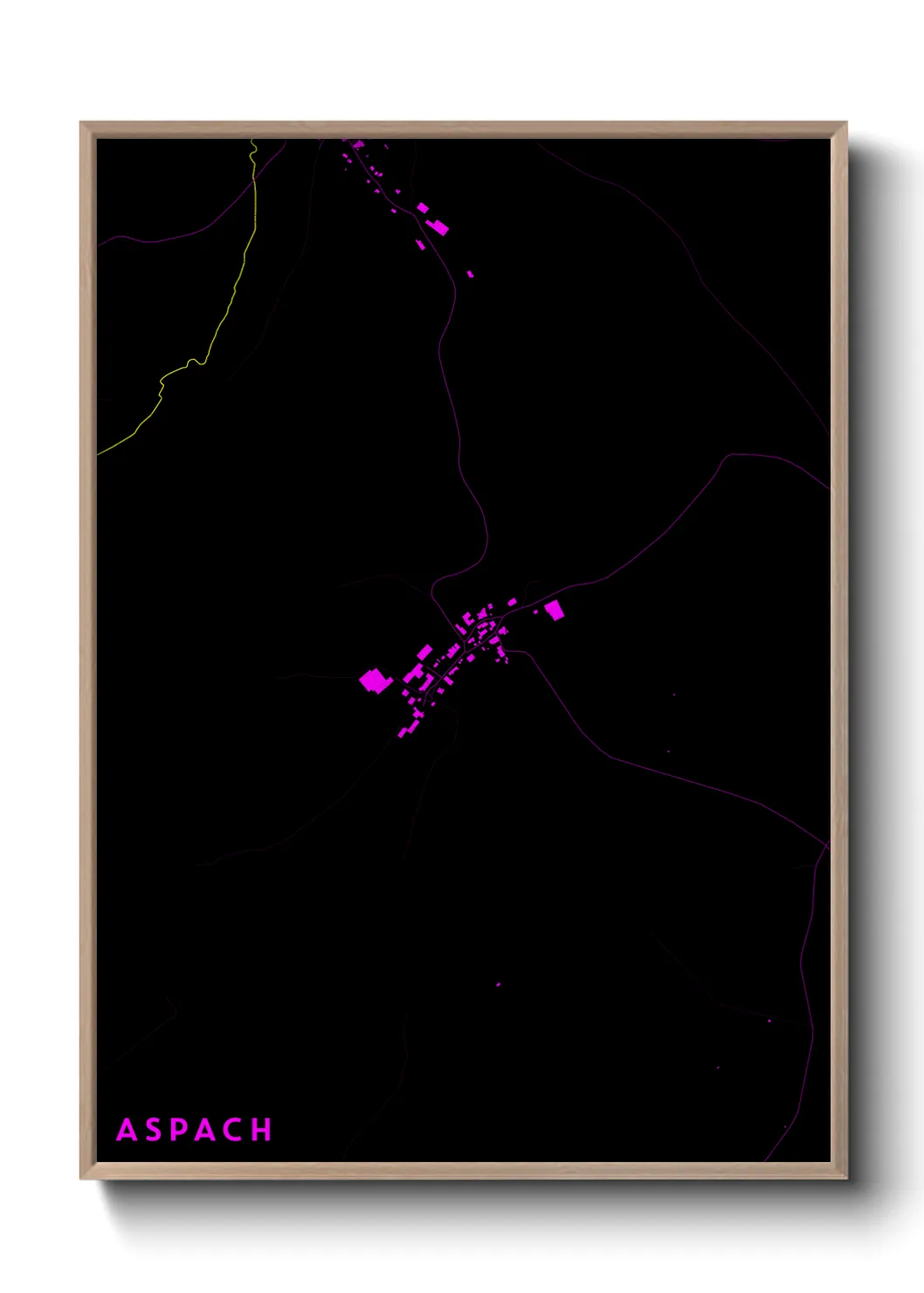 Une affiche de carte sur Aspach