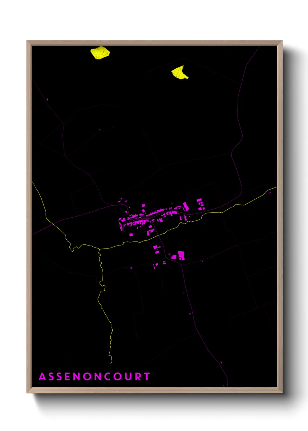 Une affiche de carte sur Assenoncourt