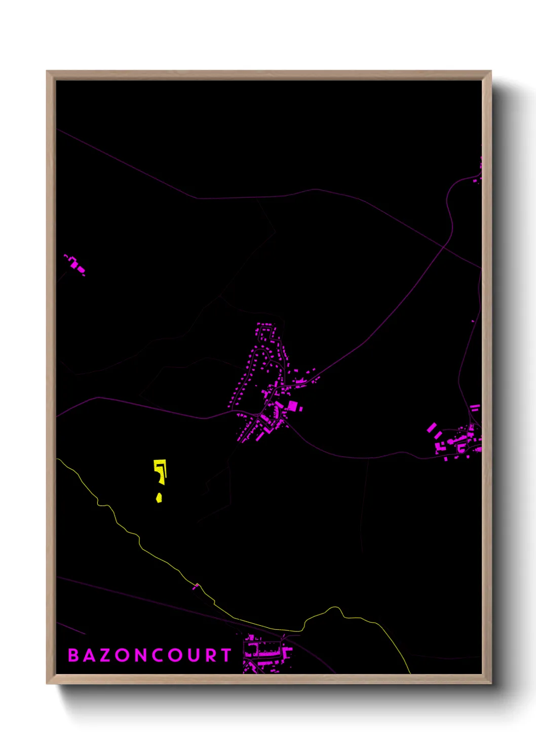 Une affiche de carte sur Bazoncourt