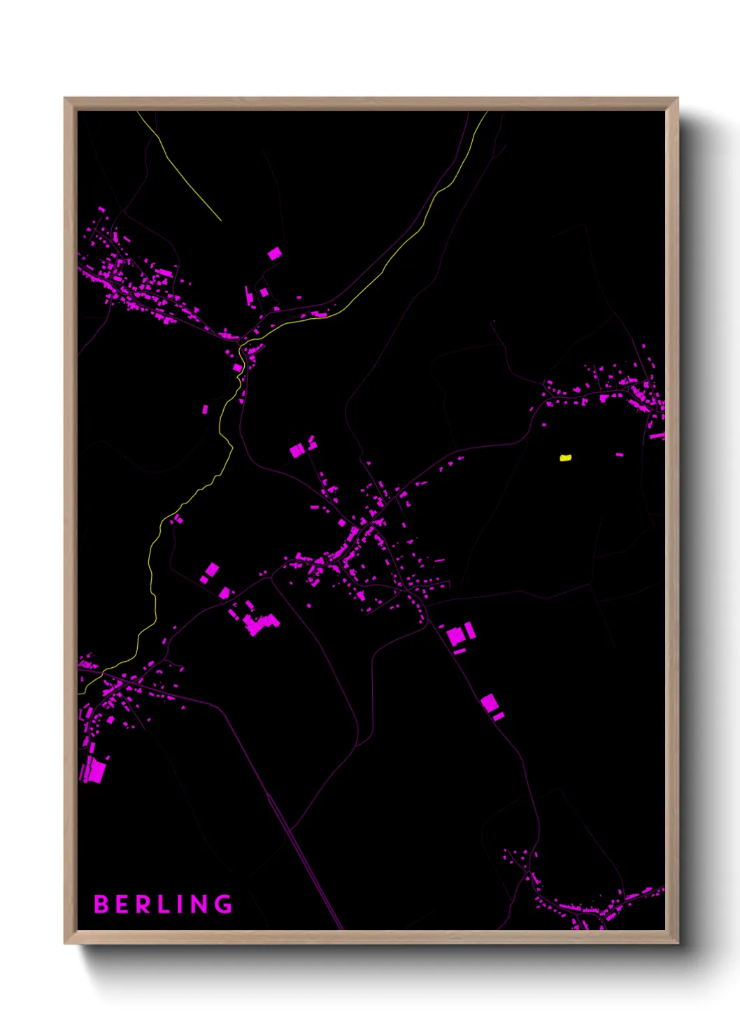 Une affiche de carte sur Berling