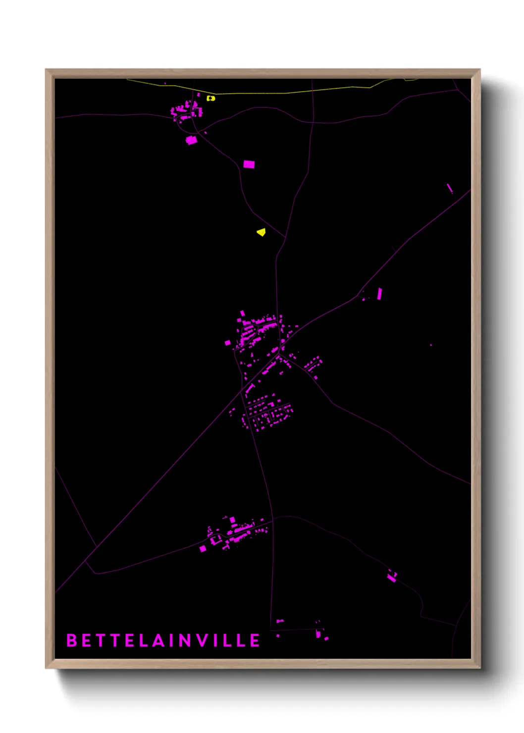 Une affiche de carte sur Bettelainville