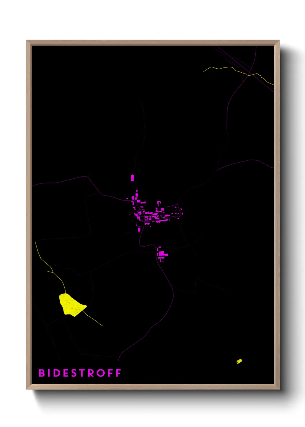 Une affiche de carte sur Bidestroff