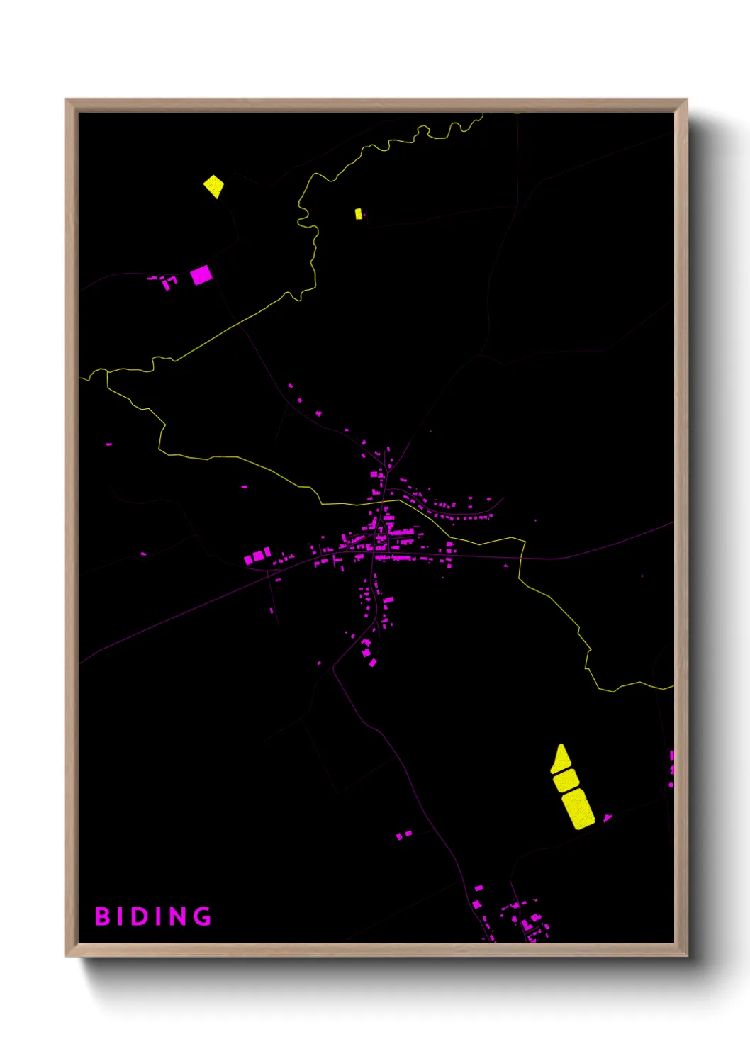 Une affiche de carte sur Biding